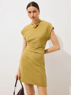 Mohito - Sukienka mini z drapowaniem - oliwkowy