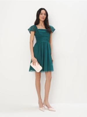 Mohito - Sukienka mini z dzianiny mesh - miętowy