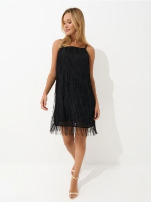 Mohito - Sukienka mini z frędzlami - czarny