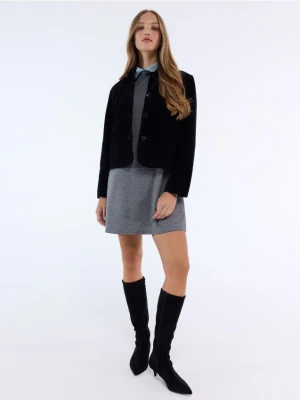 Mohito - Sukienka mini z kołnierzykiem - szary