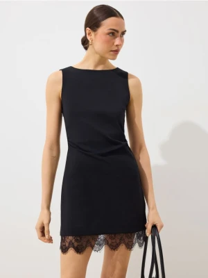 Mohito - Sukienka mini z koronką - czarny