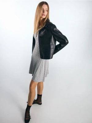 Mohito - Sukienka mini z krótkim rękawem - szary