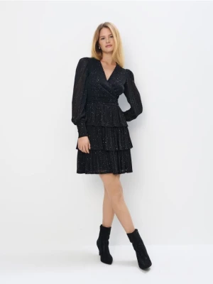 Mohito - Sukienka mini z metalizowaną nitką - czarny