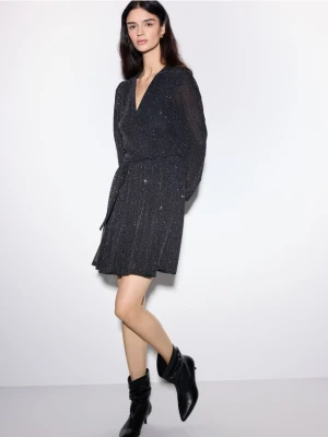 Mohito - Sukienka mini z metalizowaną nitką - czarny