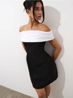 Mohito - Sukienka mini z odkrytymi ramionami - czarny