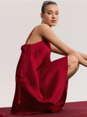 Mohito - Sukienka mini z odobnymi elementami - czerwony