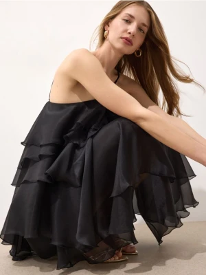 Mohito - Sukienka mini z ozdobną różą - czarny