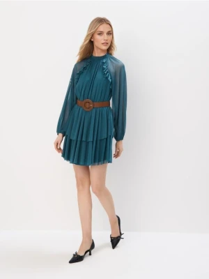 Mohito - Sukienka mini z paskiem - zielony