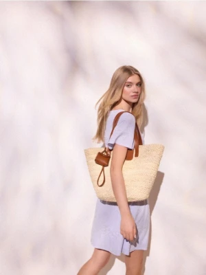 Mohito - Sukienka mini z wiskozą - błękitny