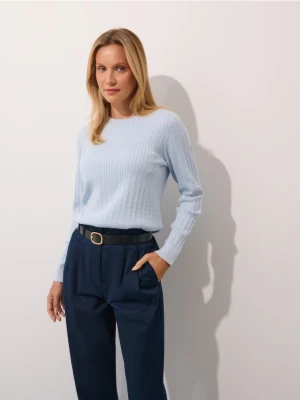 Mohito - Sweter basic z wiskozą - błękitny
