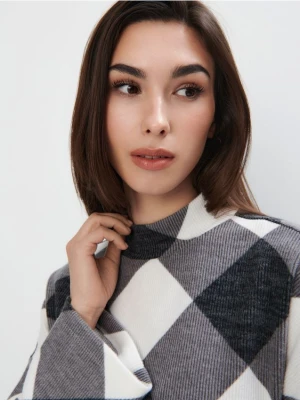 Mohito - Sweter w kratę - szary