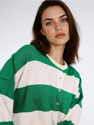 Mohito - Sweter w zielone paski - zielony