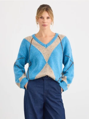 Mohito - Sweter we wzory - niebieski