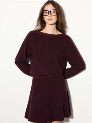 Mohito - Sweter z bawełną - bordowy