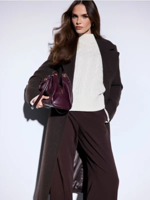 Mohito - Sweter z bawełny i wełny - kremowy