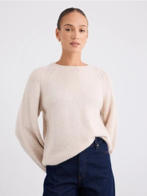 Mohito - Sweter z bufiastym rękawem - beżowy