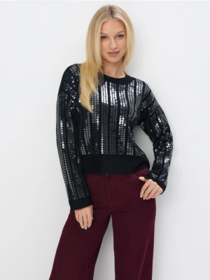 Mohito - Sweter z cekinami - czarny