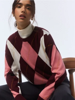 Mohito - Sweter z domieszką wełny - bordowy