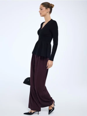 Mohito - Sweter z falbaną - czarny