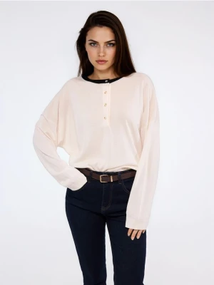 Mohito - Sweter z guzikami - kremowy