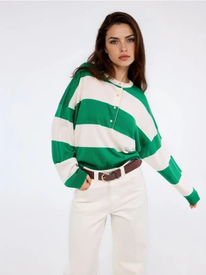 Mohito - Sweter z guzikami - zielony