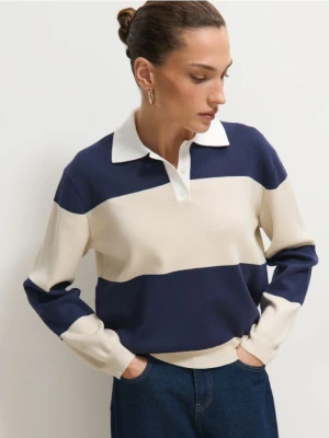 Mohito - Sweter z kołnierzykiem polo - granatowy