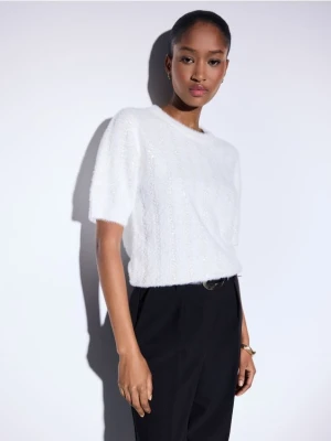 Mohito - Sweter z krótkim rękawem - biały