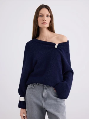 Mohito - Sweter z ozdobnym elementem - granatowy