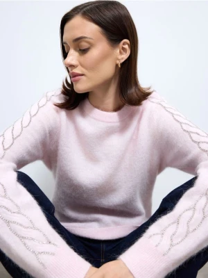 Mohito - Sweter z wełną alpaki - pastelowy różowy