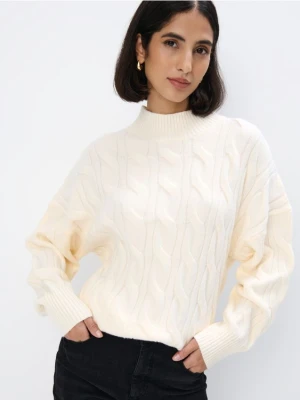 Mohito - Sweter ze stójką - kremowy