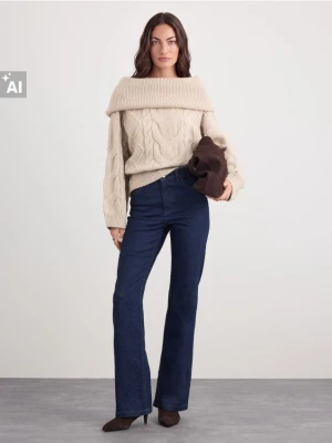 Mohito - Sweter ze strukturalnej dzianiny - beżowy