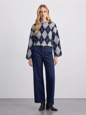 Mohito - Sweter ze wzorem w romby - szary