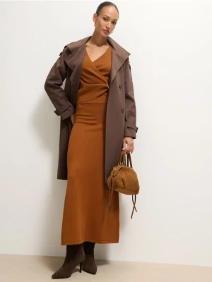 Mohito - Swetrowa spódnica midi - brązowy