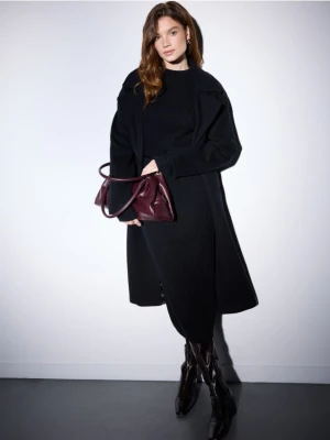 Mohito - Swetrowa sukienka midi - czarny