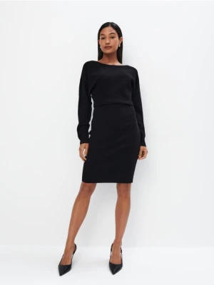 Mohito - Swetrowa sukienka mini - czarny