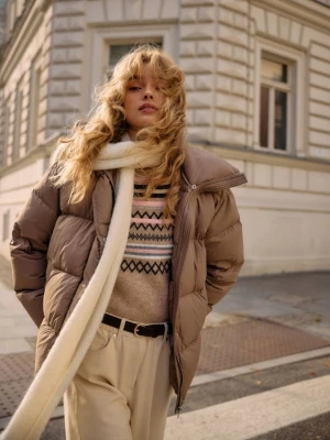 Mohito - Szalik z wełną alpaki - biały