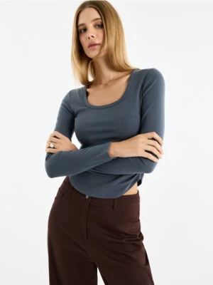 Mohito - Szara bluzka z lyocellem - szary