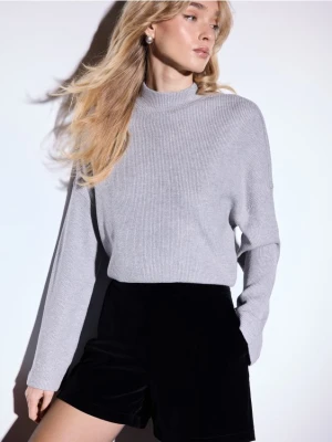 Mohito - Szara bluzka z metaliczną nitką - szary