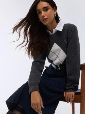 Mohito - Szary sweter z domieszką wełny - szary