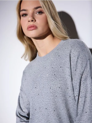 Mohito - Szary sweter z ozdobnymi elementami - szary