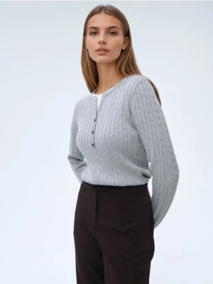 Mohito - Szary sweter z wiskozą - szary