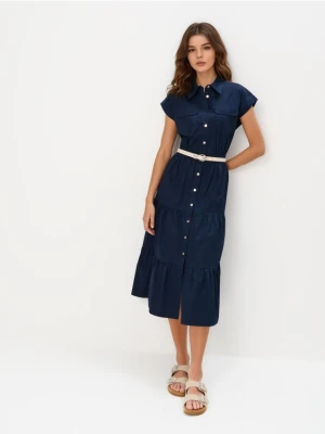 Mohito - Szmizjerka midi - granatowy