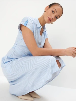 Mohito - Szmizjerka midi z wiskozy - błękitny