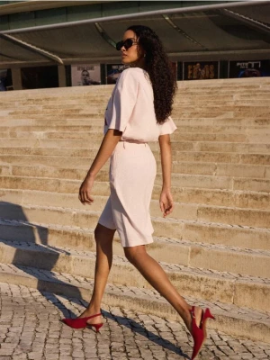 Mohito - Szorty bermudy - pastelowy różowy