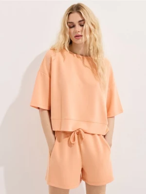 Mohito - Szorty z modalem - brzoskwiniowy