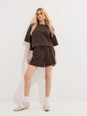 Mohito - Szorty z modalem - ciemnobrązowy