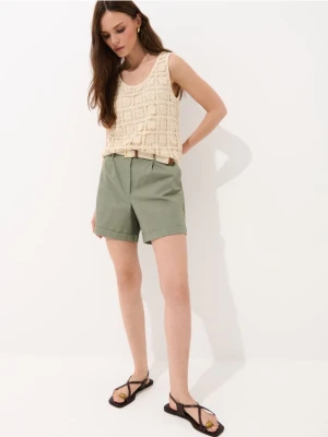 Mohito - Szorty z paskiem - zielony