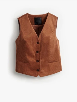 Mohito - Sztruksowa kamizelka - brązowy