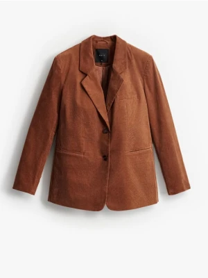 Mohito - Sztruksowa marynarka oversize - brązowy