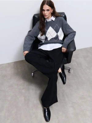 Mohito - Sztruksowe spodnie - czarny